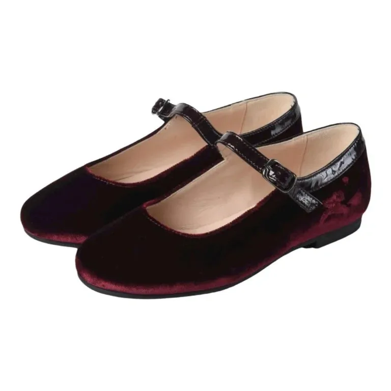 15240 - Bordo Velvet Strap for Girl by London Kids