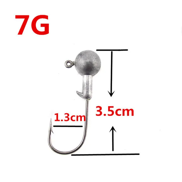 2015 5 PSC/Lot New High Quality 1g/3g/5g/5.5g/10g Lead Head Hook Jigs Bait Fishing Hooks For Soft Lure Fishing Tackle