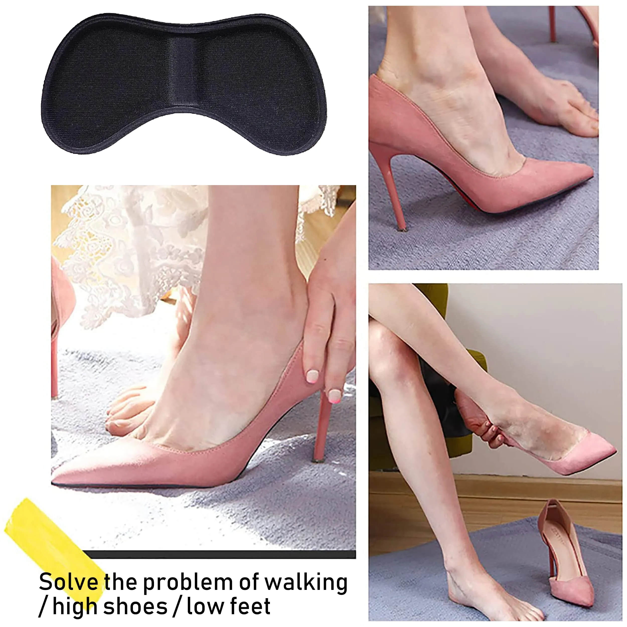 3 Pairs Heel Grips,Shoe Heel Inserts,Heel Cushion Pads for Women and Men Better Shoe Fit Comfort Thick Back Insoles Perfect Heel Pads from Slipping Out and Rubbing