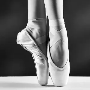 A Photo Of Ballerina's Pointes Canvas Painting Synthetic Frame