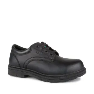 Acton Lincoln Vegan Work Shoes - Microfiber, Steel Toe, Puncture-Proof Sole, Waterproof, Non-Slip, Anti-Fatigue Insole | Sizes 7-15 | Black