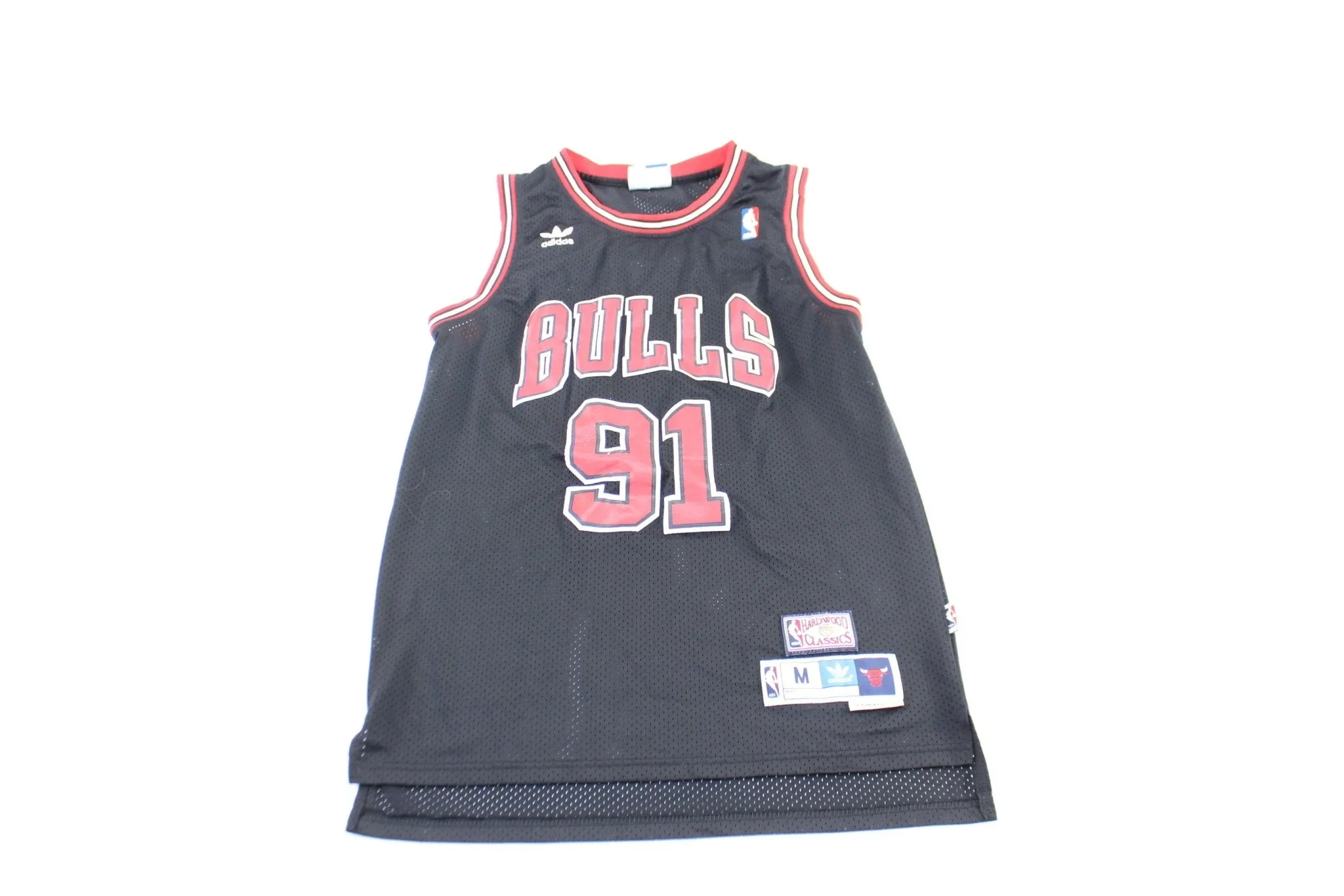 Adidas Embroidered Logo Chicago Bulls Dennis Rodman Basketball Jersey