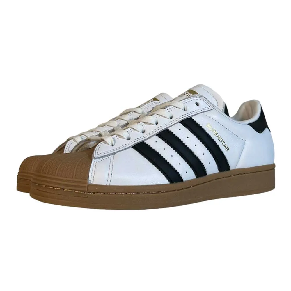 Adidas Superstar ADV White Black Gum Leather Shoes