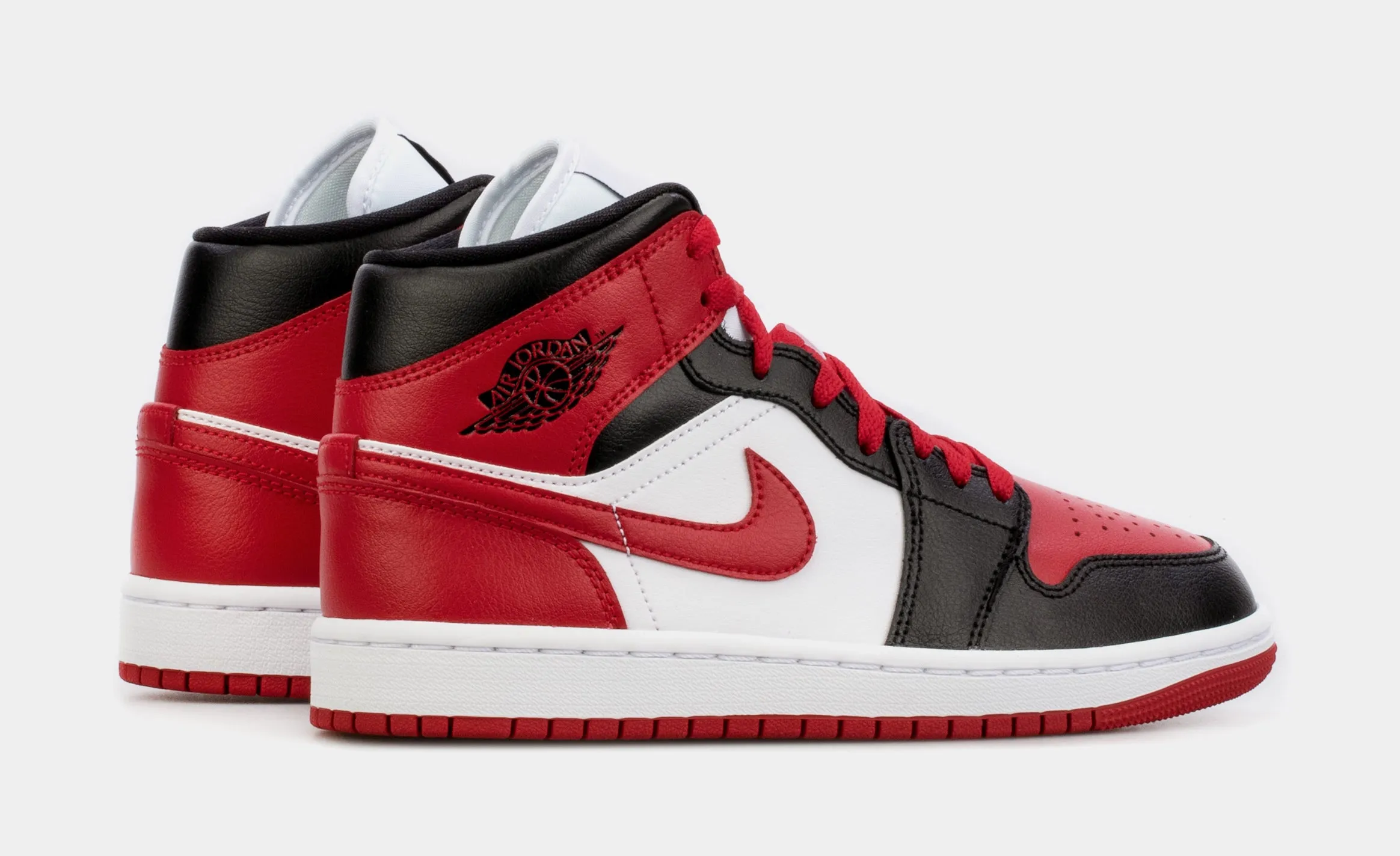 Air Jordan 1 Retro Mid Womens Lifestyle Shoes (Red/Black)