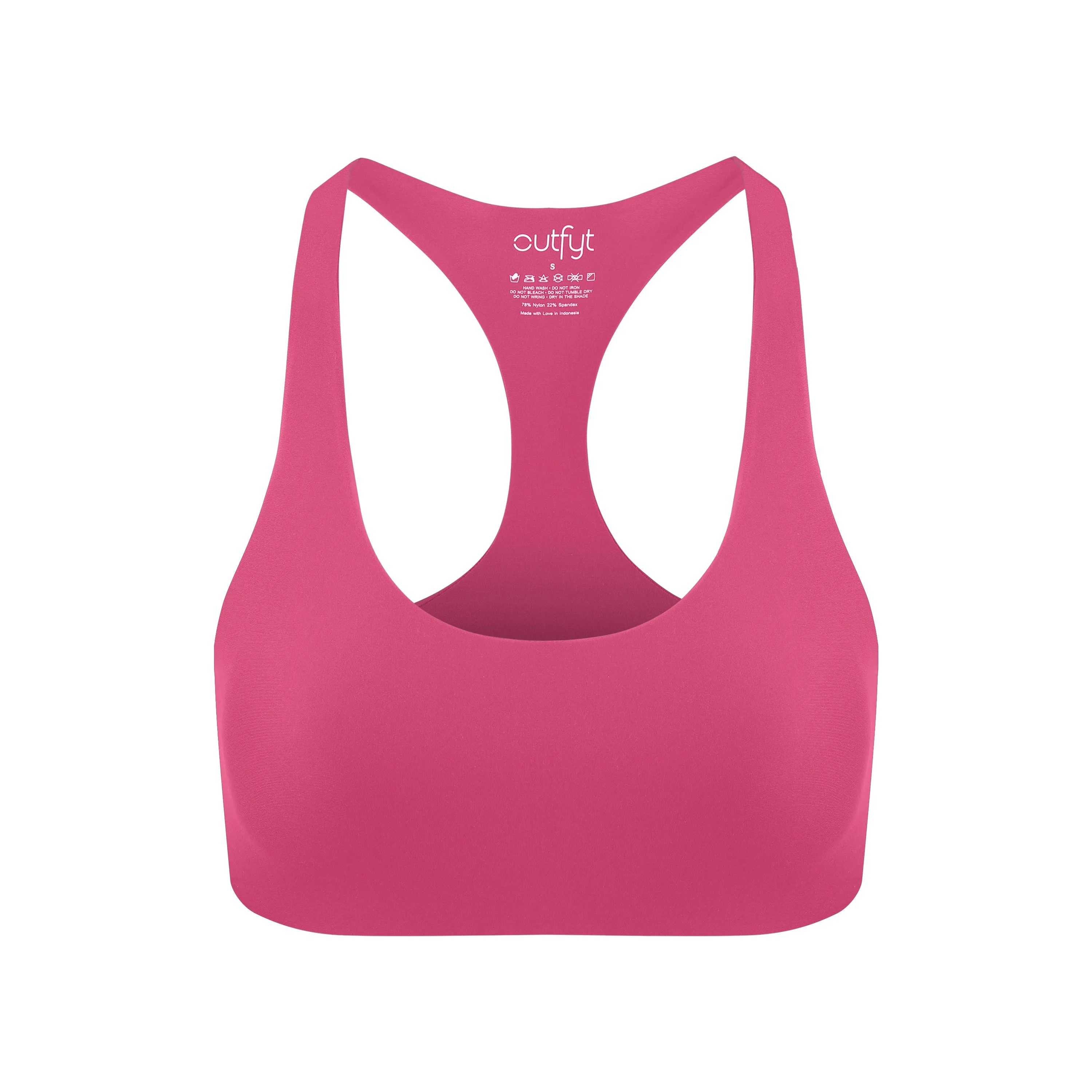 Alva Racerback Sports Bra | Recycled Nylon | Rose