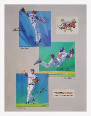 Anaheim Angels "Outfield Legends" (Jim Edmonds, Garrett Anderson, Tim Salmon) Poster - Angels 1997