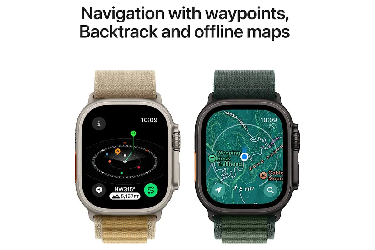 Apple Watch Ultra 2 GPS   Cellular | 49mm | Black Titanium Case with Dark Green Alpine Loop Small