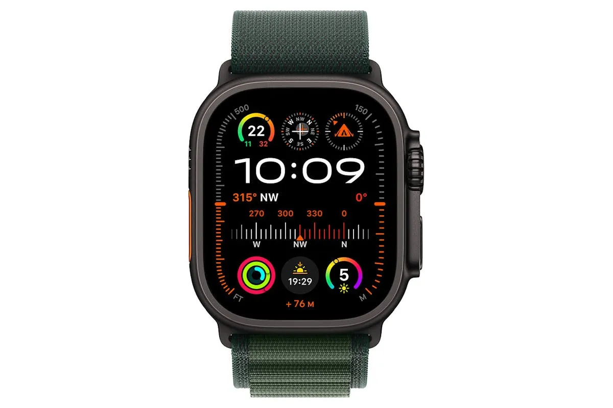 Apple Watch Ultra 2 GPS   Cellular | 49mm | Black Titanium Case with Dark Green Alpine Loop Small