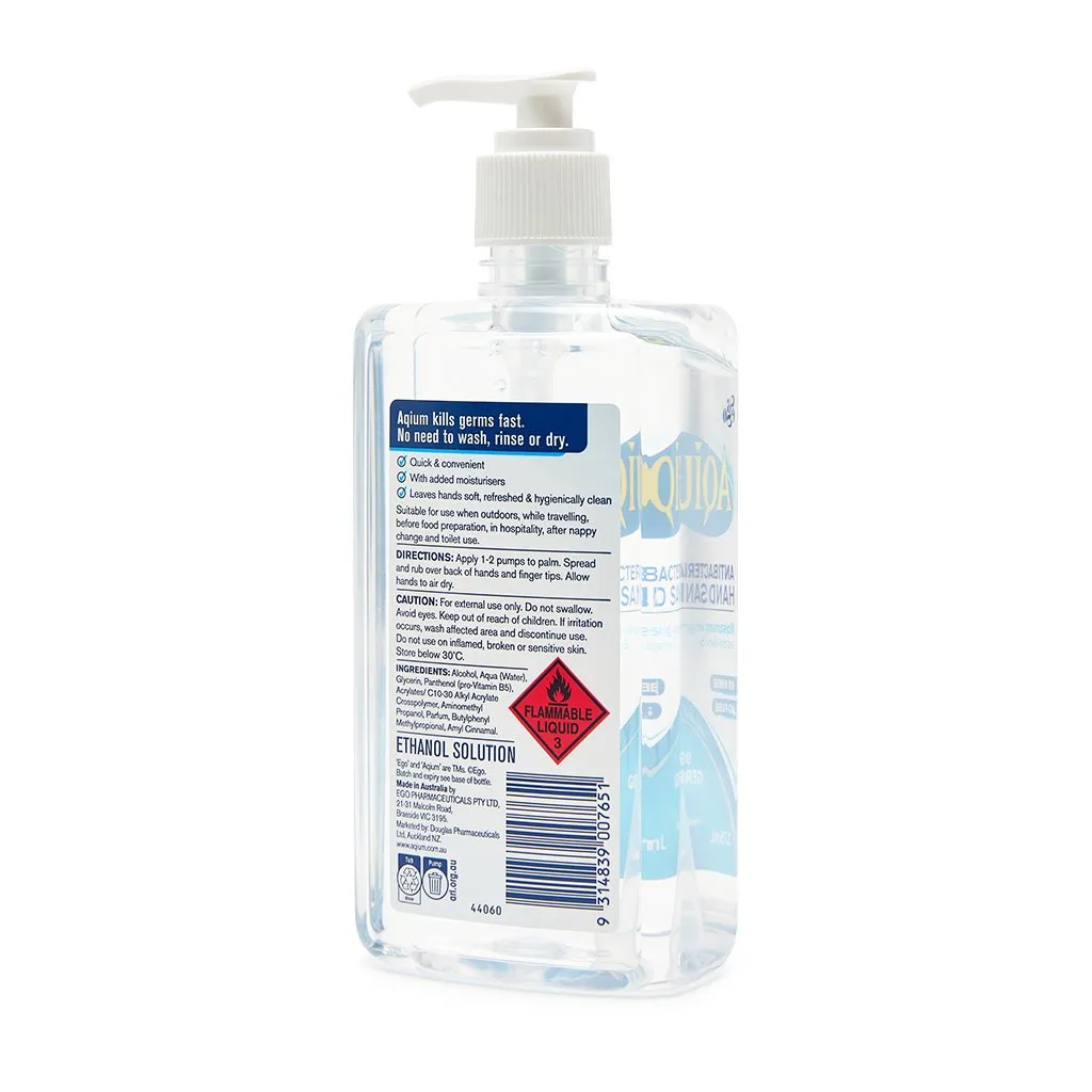 Aqium Antibacterial Gel Hand Sanitiser 375ml