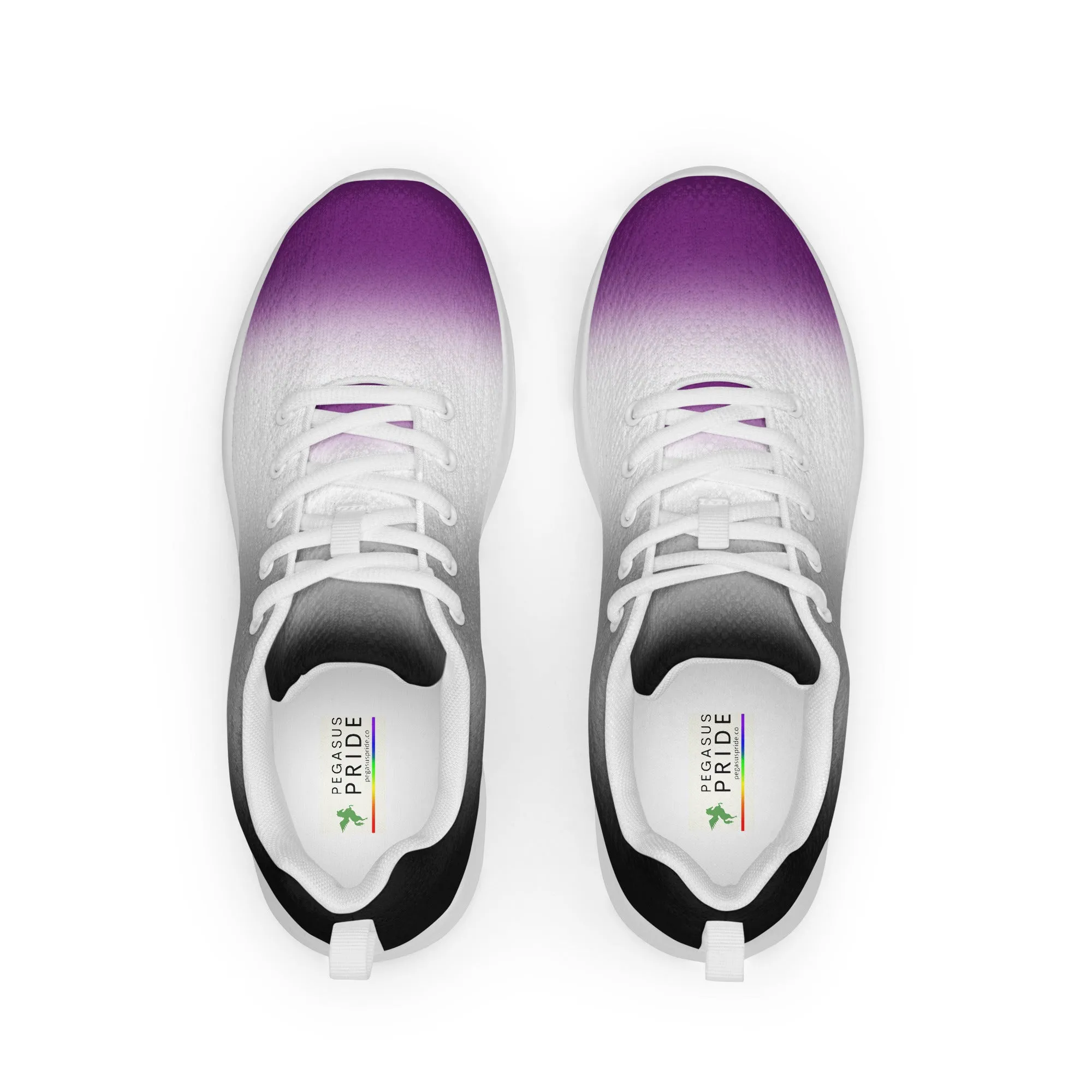 Asexual Ace Pride Women’s Athletic Shoes Ombre