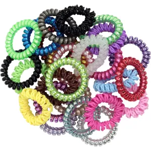 Assorted Spiral Hair Ties - 6 Pack