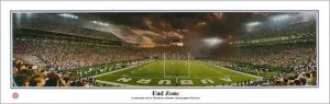 Auburn Football "End Zone" Jordan-Hare Stadium Game Night Panoramic Poster Print - Everlasting