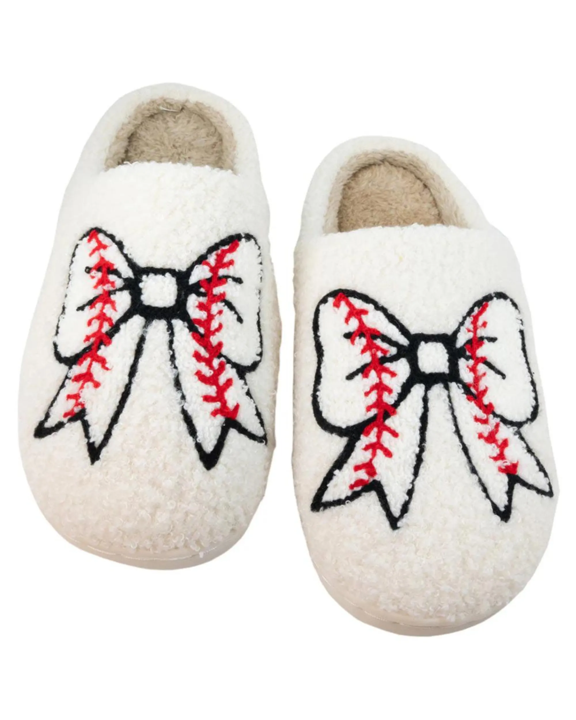 Baseball Bow Slippers