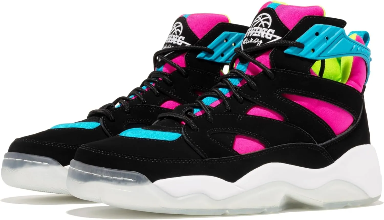 Basketball Sneakers - Black/Pink/Green - Premium Comfort and Style