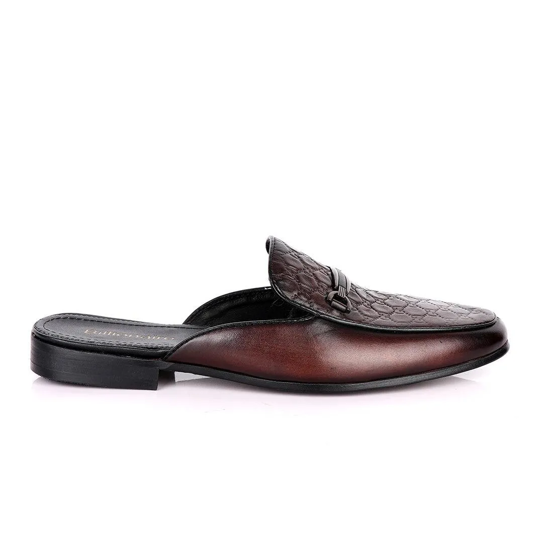 Billionaire Designer Leather Men's Half Shoe Coffee