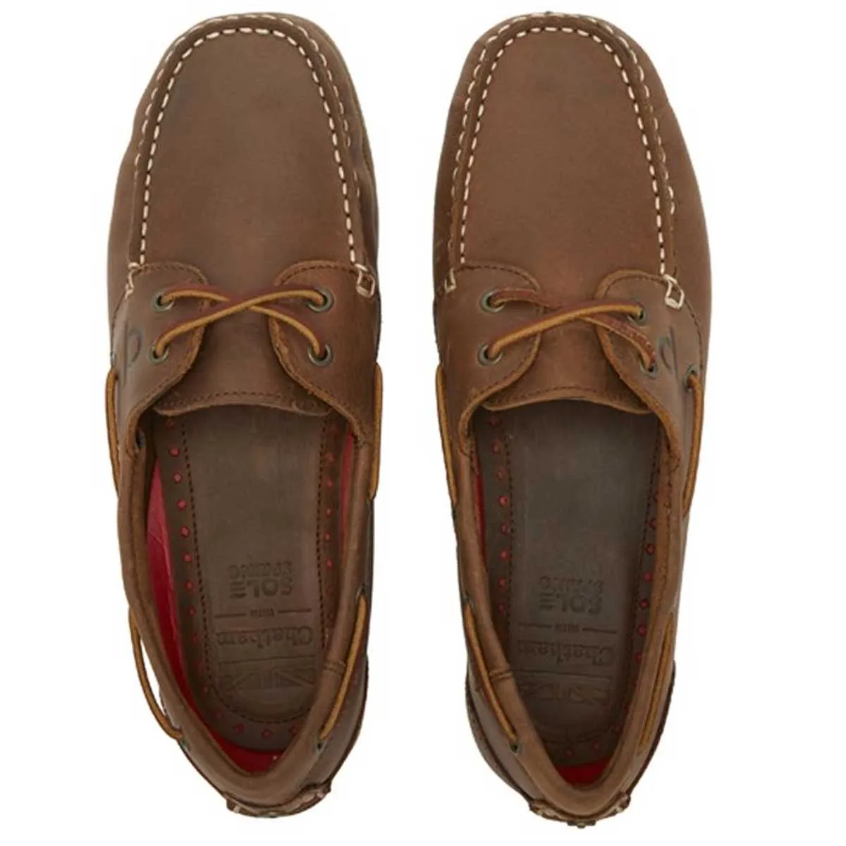 CHATHAM Galley II Leather Boat Shoes - Men's - Dark Tan