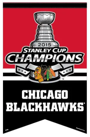 Chicago Blackhawks 2015 Stanley Cup Champions Premium Felt Banner - Wincraft