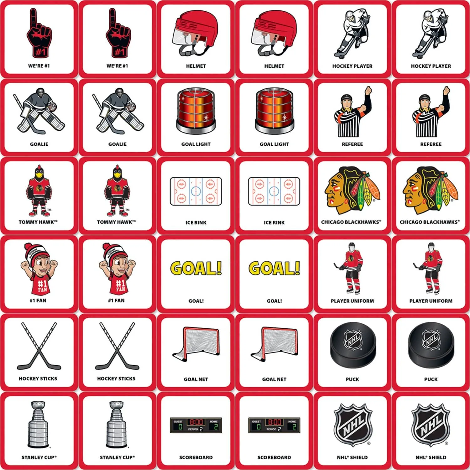 Chicago Blackhawks Matching Game