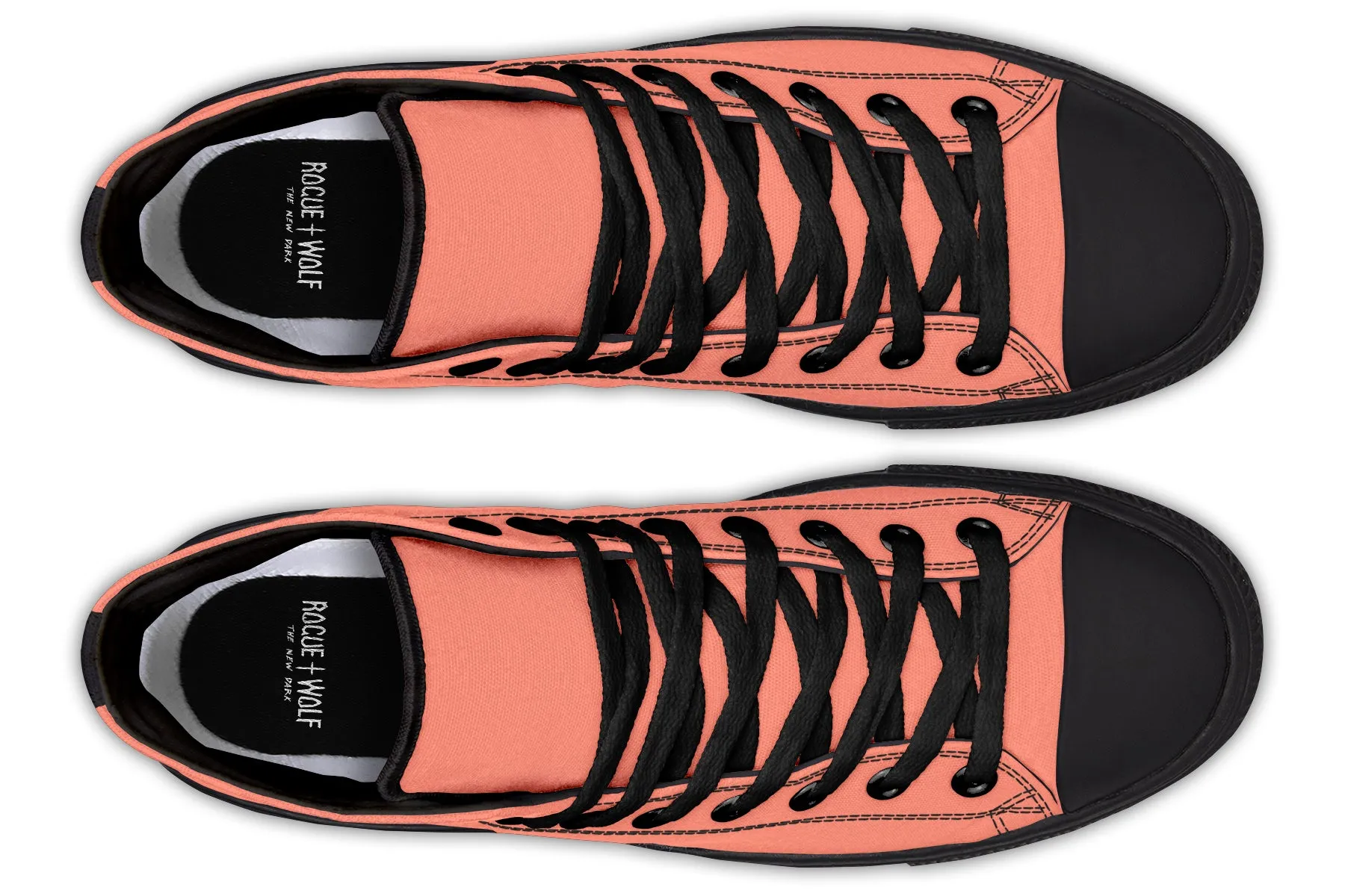 Coral Blush High Tops - Classic Premium Canvas Shoes with Comfortable and Durable Soles