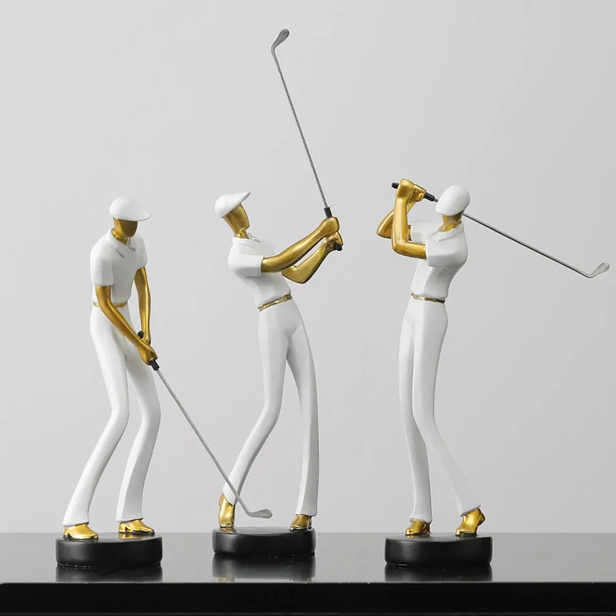 Creative Golfer Figurines | Abstract Golf Player Model Ornament | Modern Home Décor | Sporting Style Decorative Articles