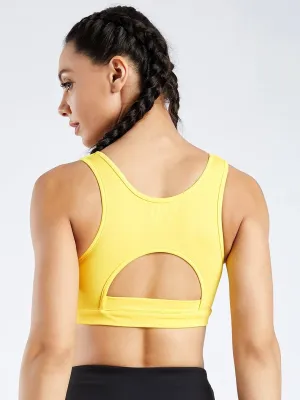 Creeluxe Power Me Yellow Sports Bra