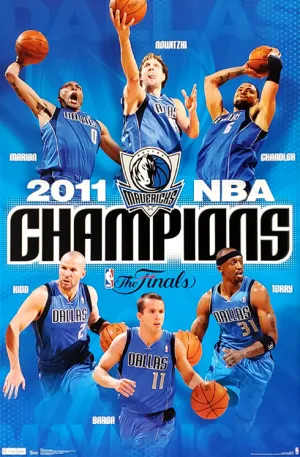 Dallas Mavericks 2011 NBA Champions Official Commemorative Poster - Costacos Sports