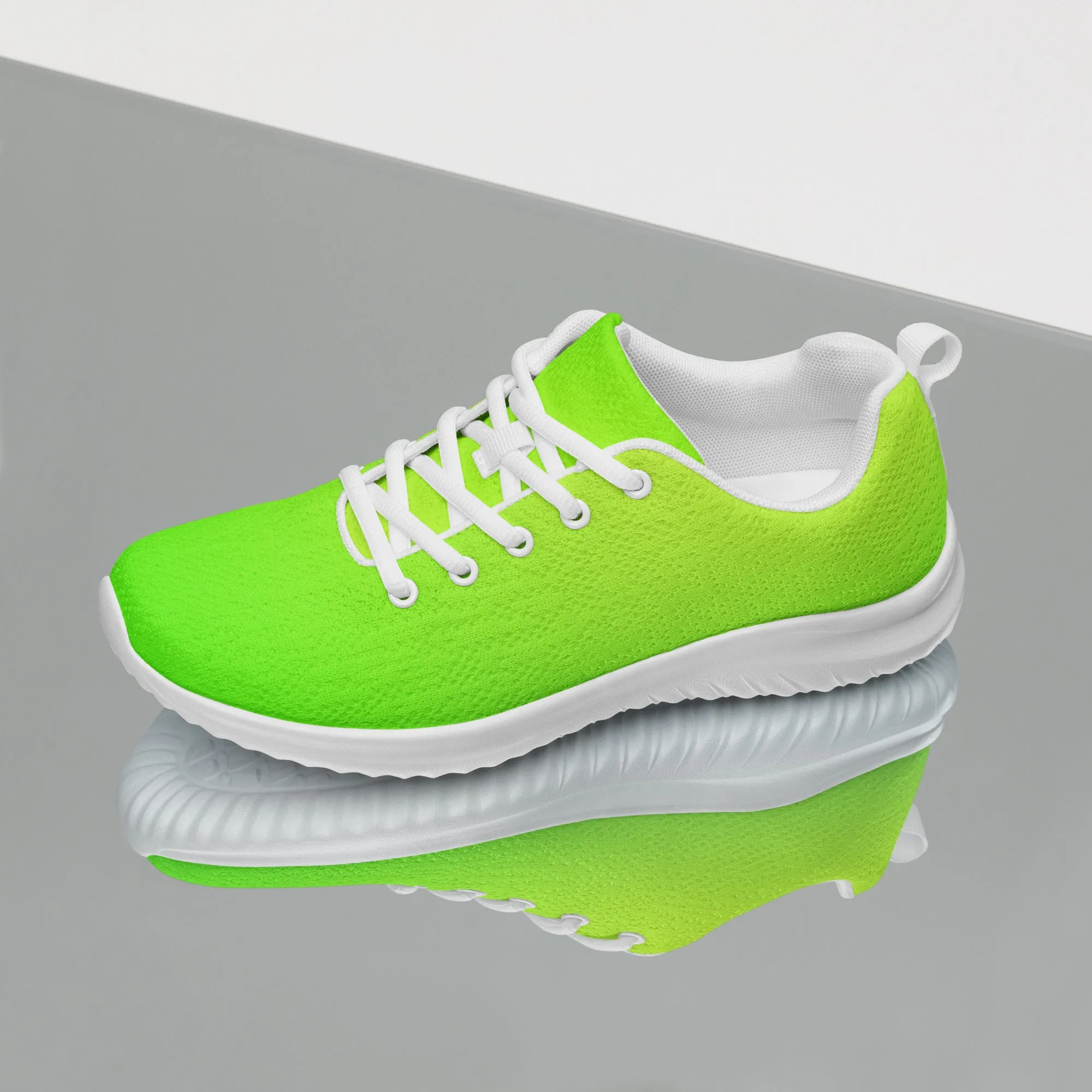 DASH Lime Green Women’s Athletic Shoes Lightweight Breathable Design by IOBI Original Apparel