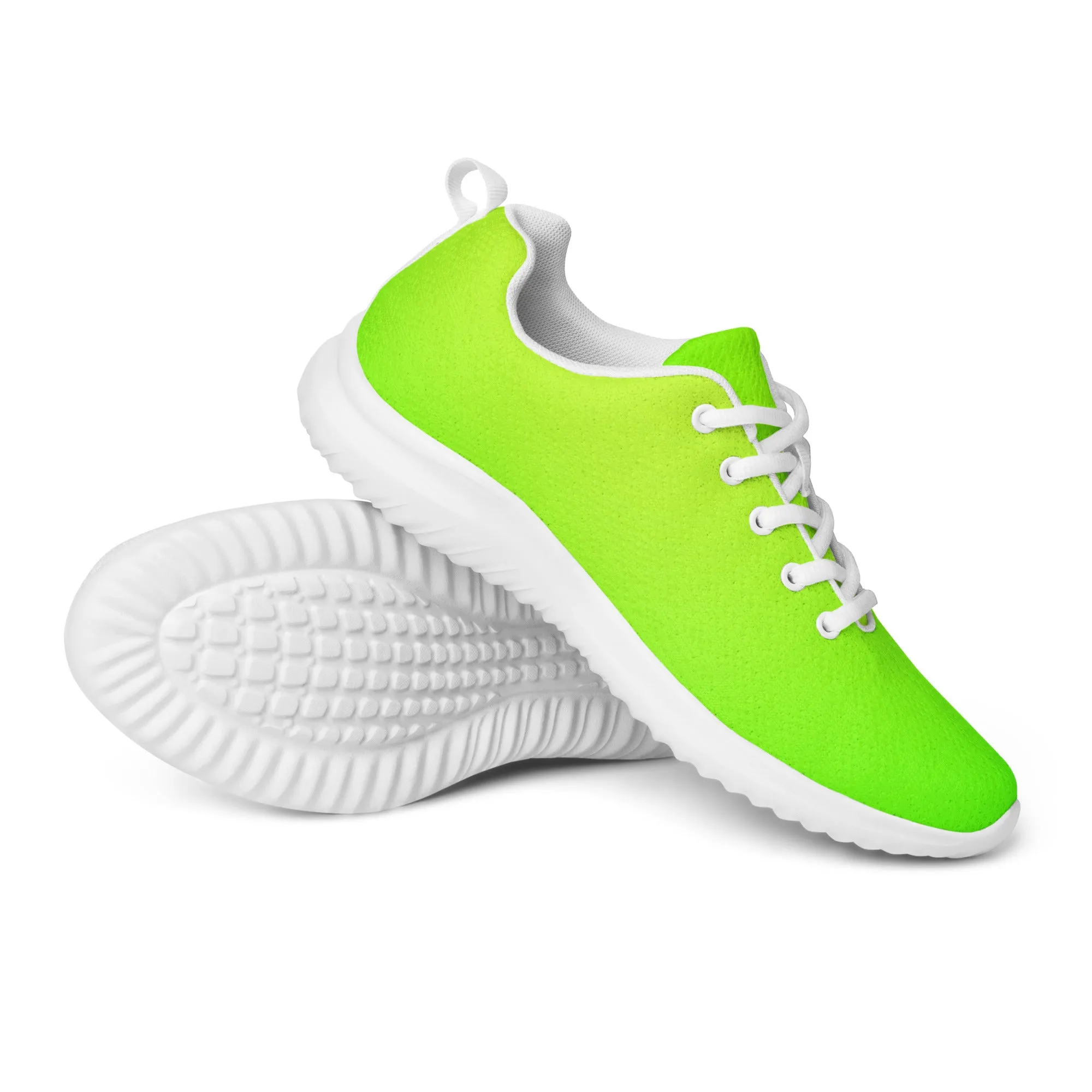 DASH Lime Green Women’s Athletic Shoes Lightweight Breathable Design by IOBI Original Apparel