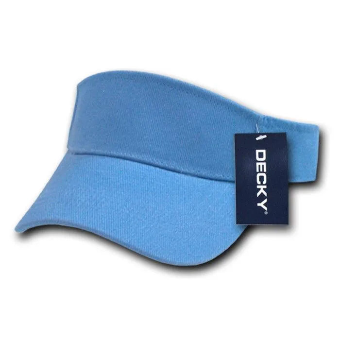 Decky Kids Size 100% Cotton Visors Sports Beach Outdoors Boys Girls Hook & Loop