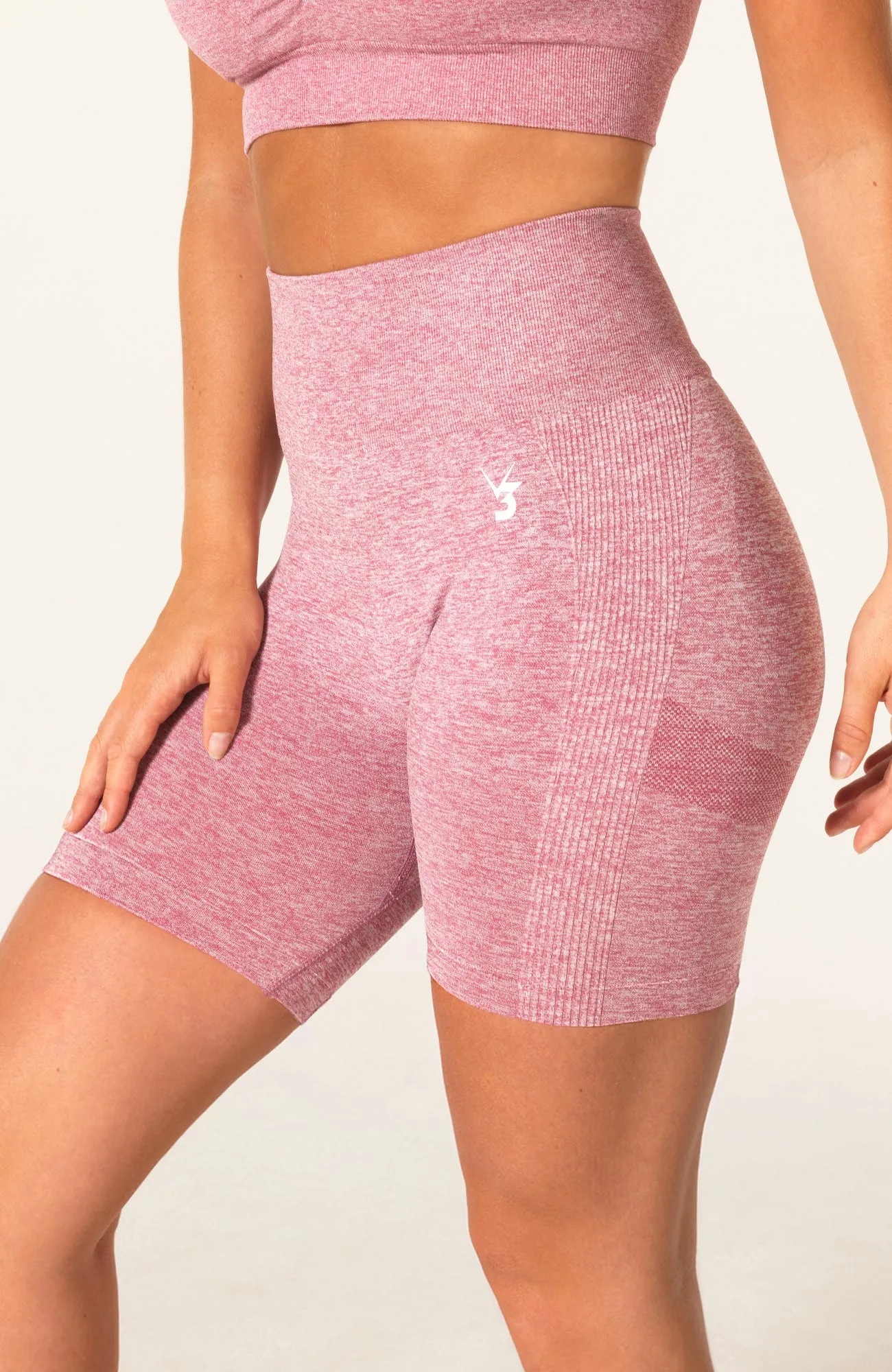 Define Seamless Scrunch Shorts - Pink Marl