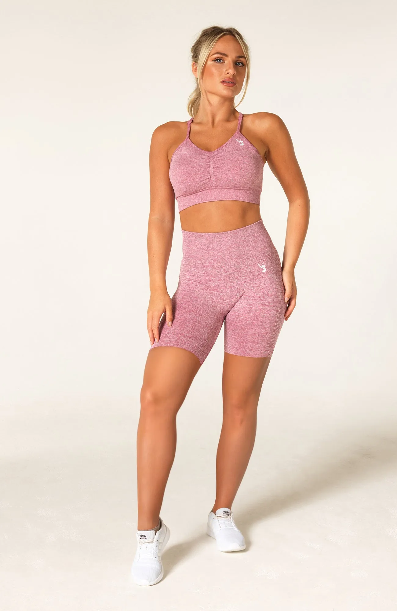 Define Seamless Scrunch Shorts - Pink Marl