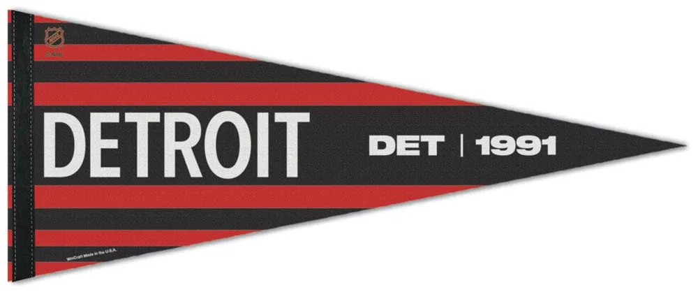 Detroit Red Wings "DET 1991" NHL Reverse-Retro 2022-23 Premium Felt Collector's Pennant - Wincraft