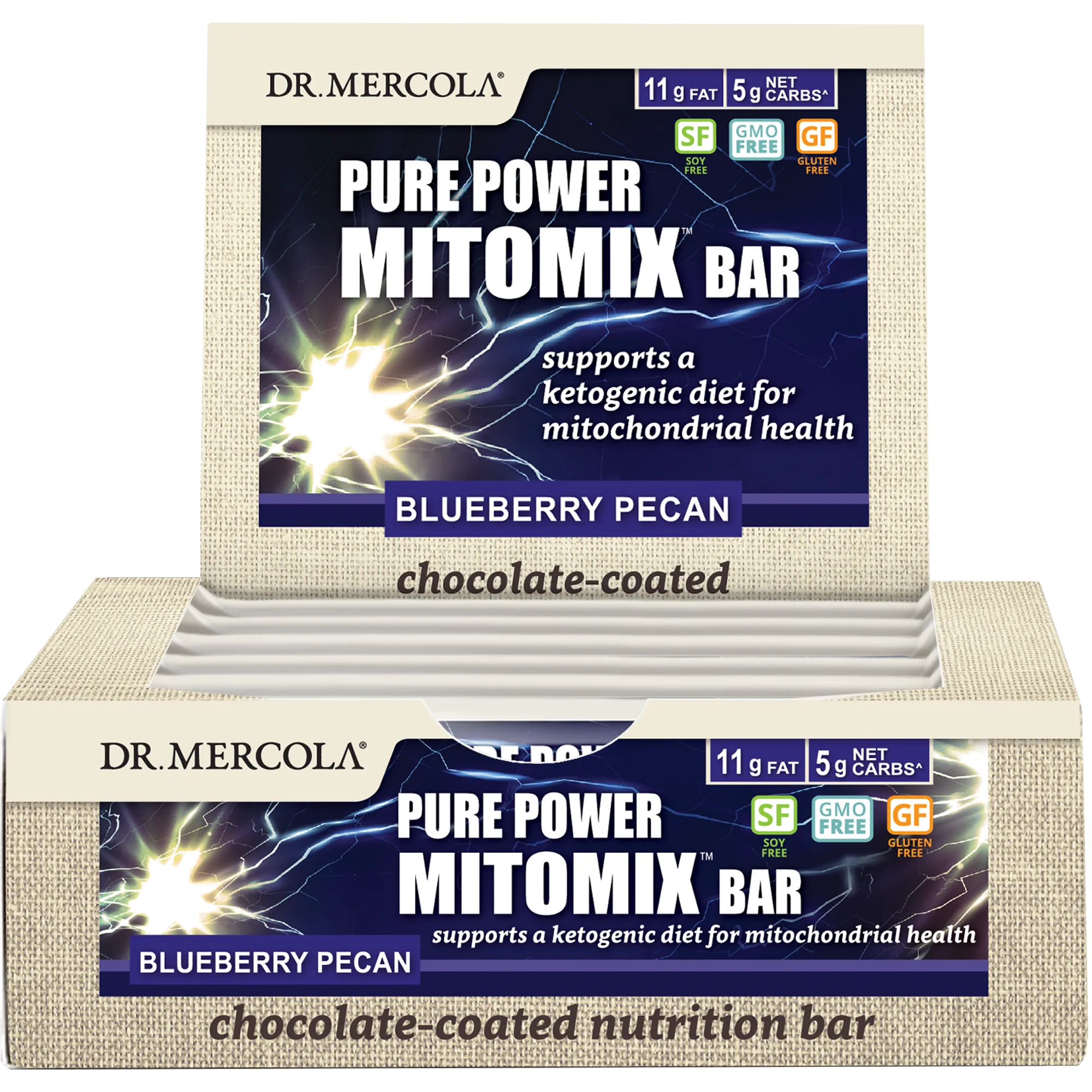 Dr. Mercola Blueberry Pecan Choc Mitomix 12 Bars