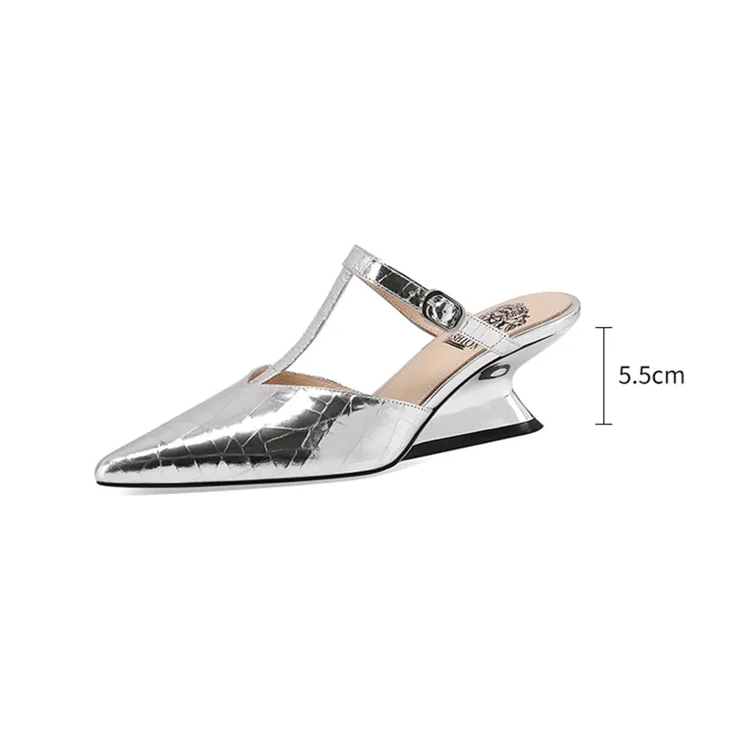 Elegant French Style Sandals with Pointed Toe