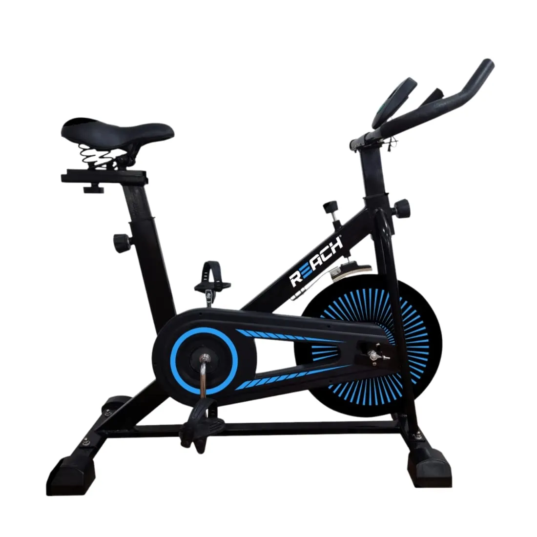 ELEV8 by Reach Apollo Spin Bike | 6.5 KG Flywheel | 8 Levels of Adjustable Resistance | Max User Weight 110 KG | LCD Monitor | Exercise Bike for Home Workout | 12 Months Warranty