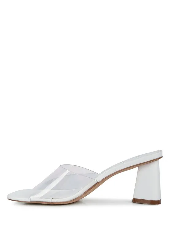 Eugnie Clear Straps Block Heel Sandals