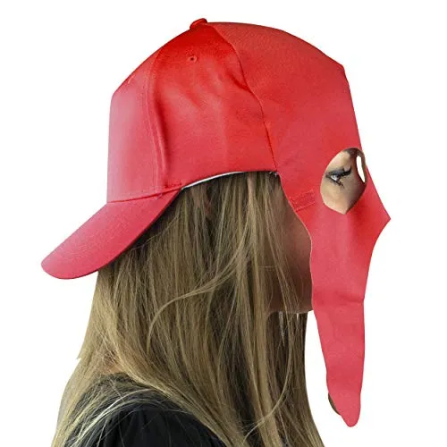 Fan Mask and Hat Combo for Halloween Parties and Sporting Events (Red) Maccabi Art