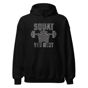 Fitness Hoodie Squats We Must Ultra Soft Midweight Blended Cotton Pullover