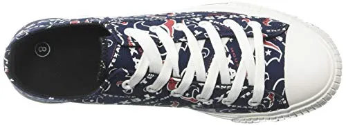 FOCO Houston Texans NFL Womens Low Top Repeat Print Canvas Shoes - 9