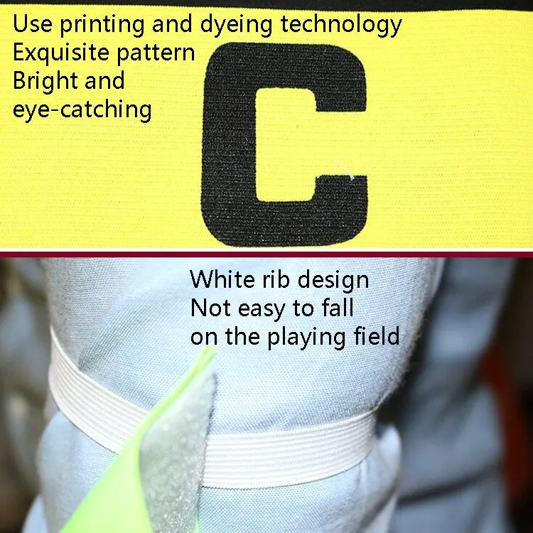 Football Match Armband Elastic Sticker Winding-Type C Marker(Yellow)