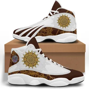 Gearhomie Elvis Sun Dial Unisex AJ13 Shoes White