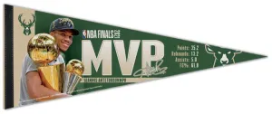 Giannis Antetokounmpo Milwaukee Bucks 2021 NBA Finals MVP Premium Felt Commemorative Pennant - Wincraft