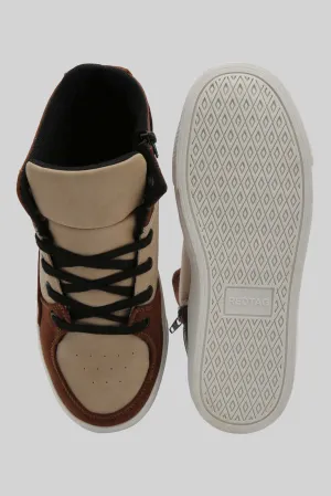 Girls Brown High Top Sneaker