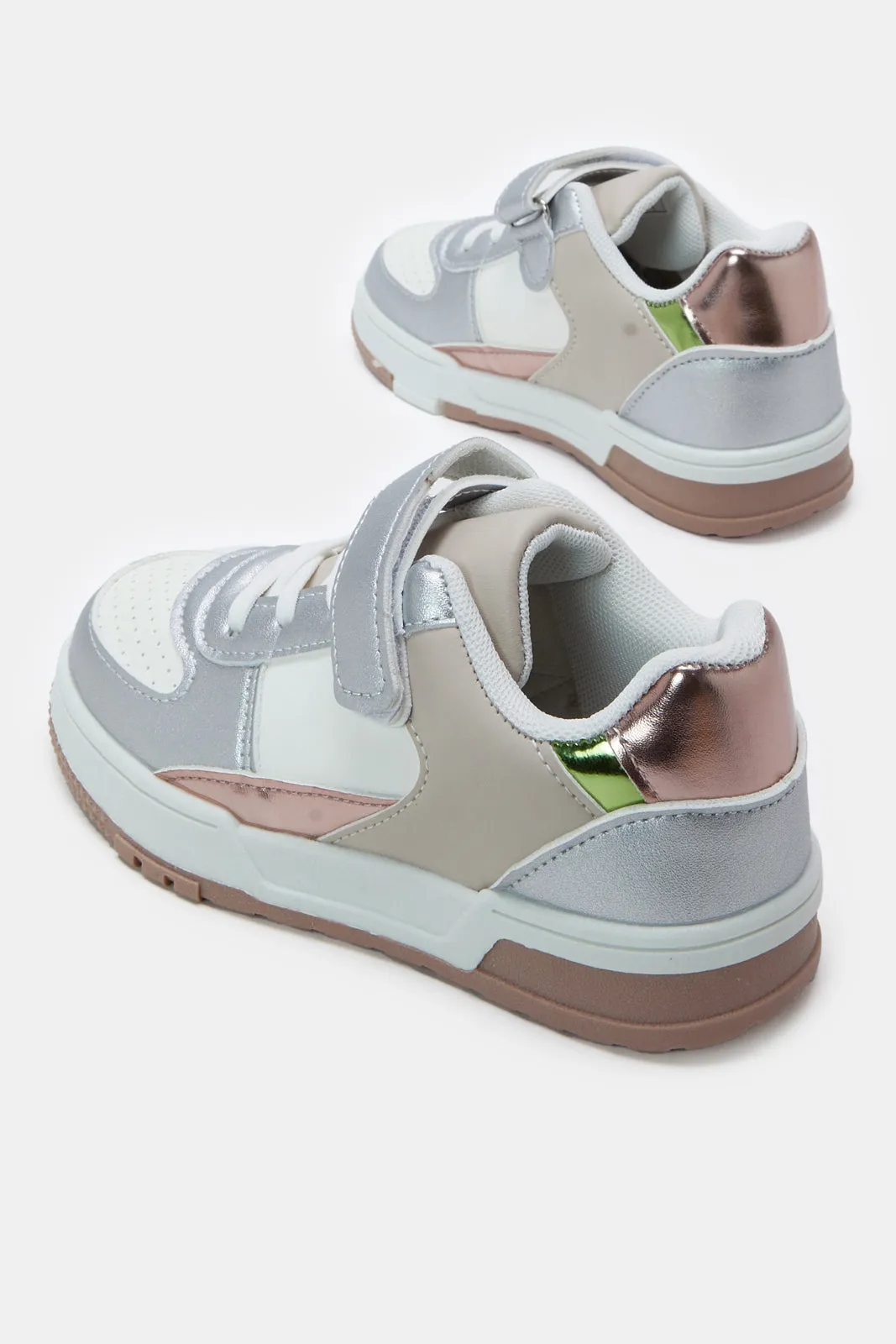 Girls Multicolour Colour Block Sneakers