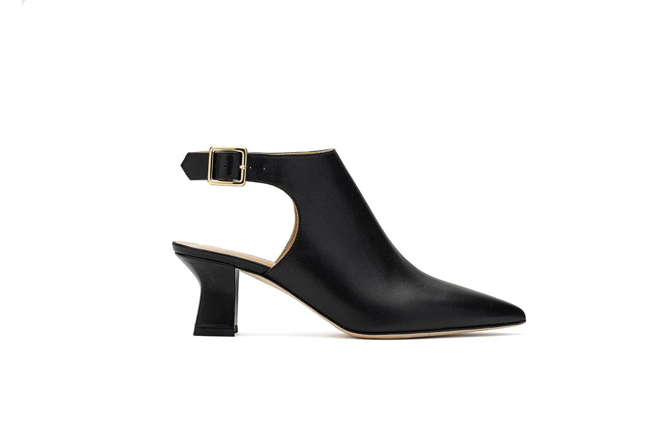 Gisele Black Buckle Shoes