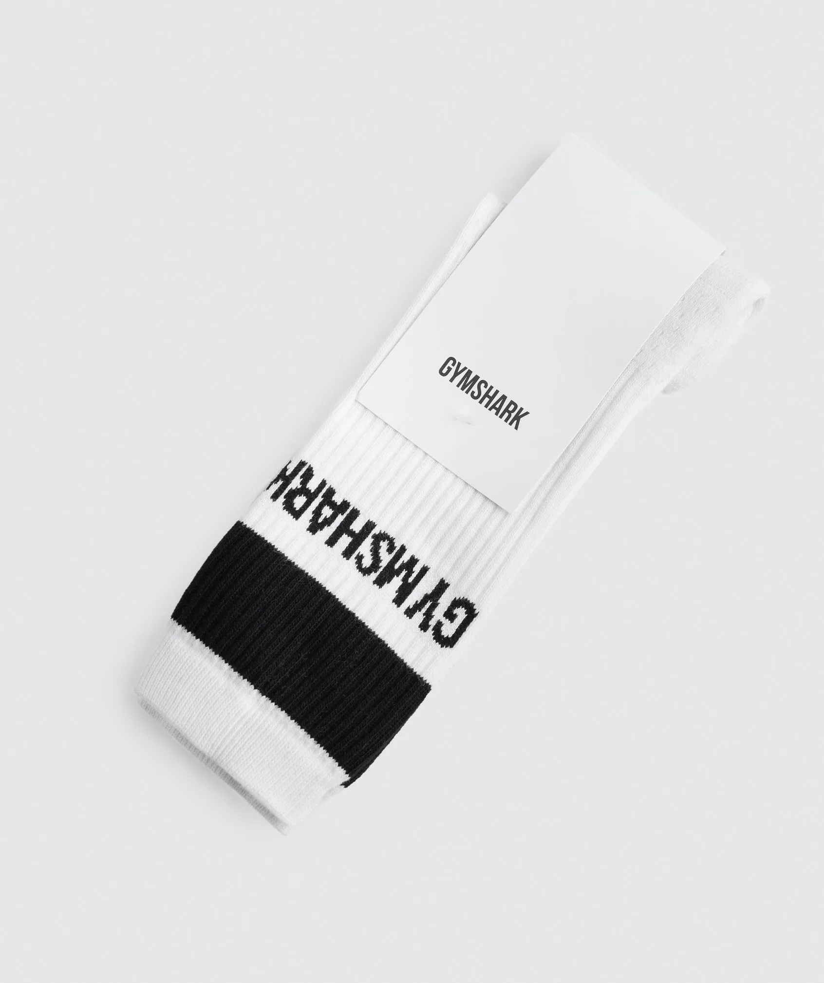 Gymshark Premium Logo Crew Socks - White