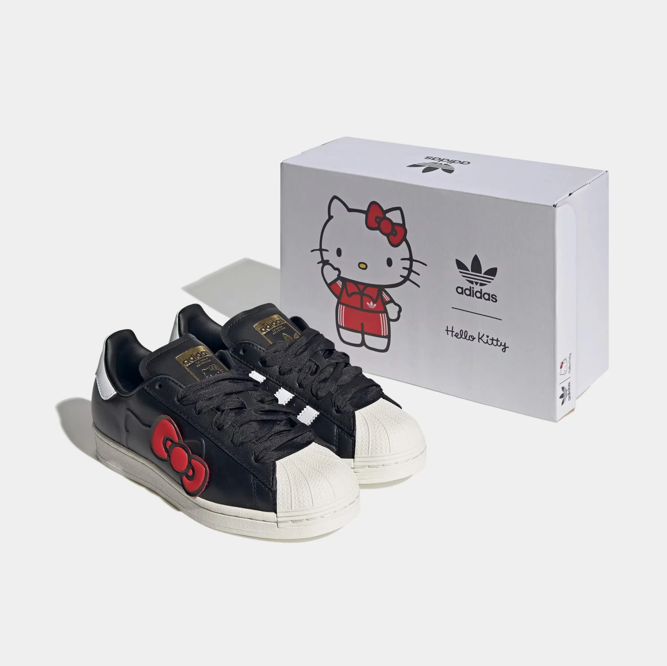 Hello Kitty Superstar Grade School Lifestyle Shoes (Black/Red/White)