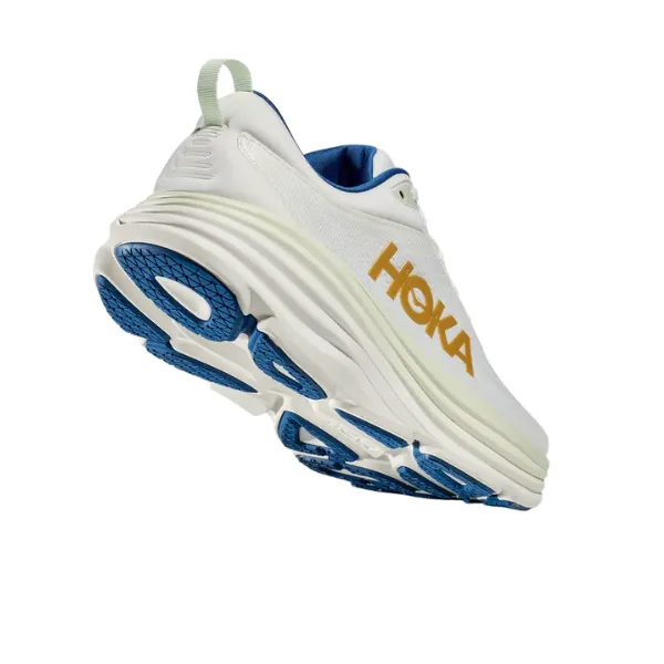 HOKA Men's Bondi 8 Medium White/Gold