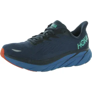 Hoka One One Mens Cliftons Breathable Tie String Athletic and Training Shoes