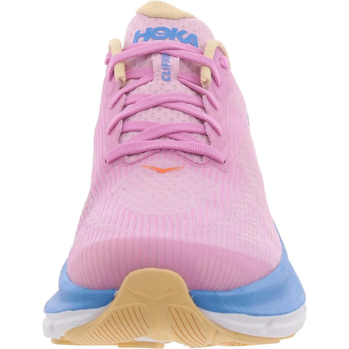 Hoka One One Mens Cliftons Breathable Tie String Athletic and Training Shoes